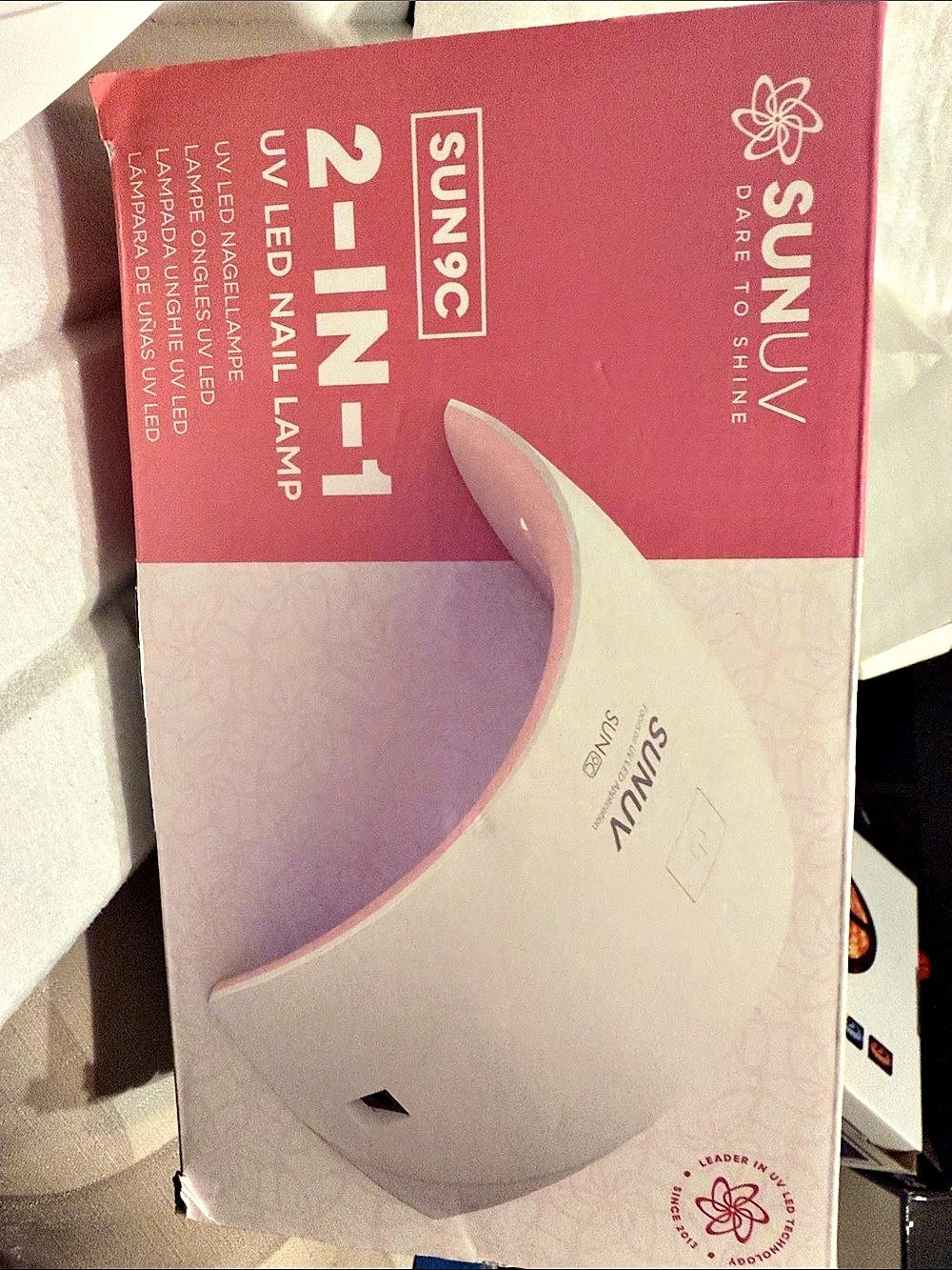 SUNUV 2-in-1 LED Nail Lamp Pink NWT